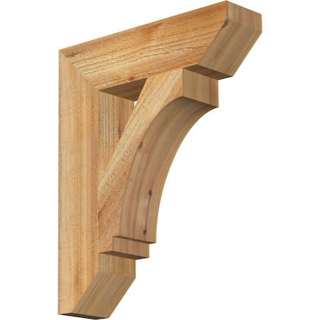 Ekena Millwork Imperial Slat Rough Sawn Bracket, Western Red Cedar, 4"W x 16"D x 20"H BKT04X16X20IMP06RWR